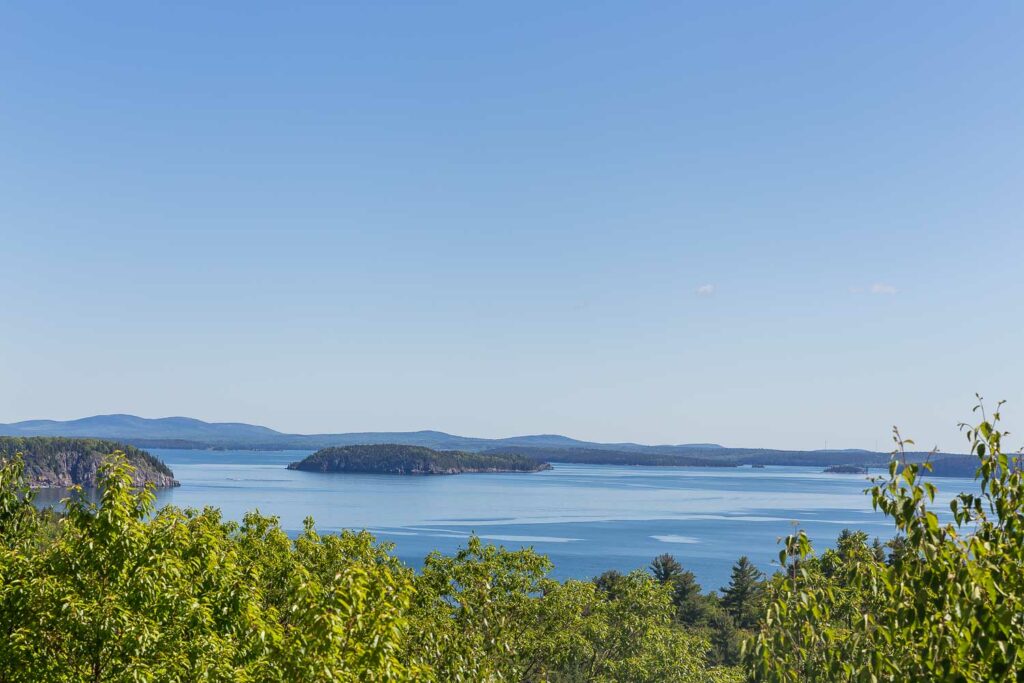 view from acadia national park of the water