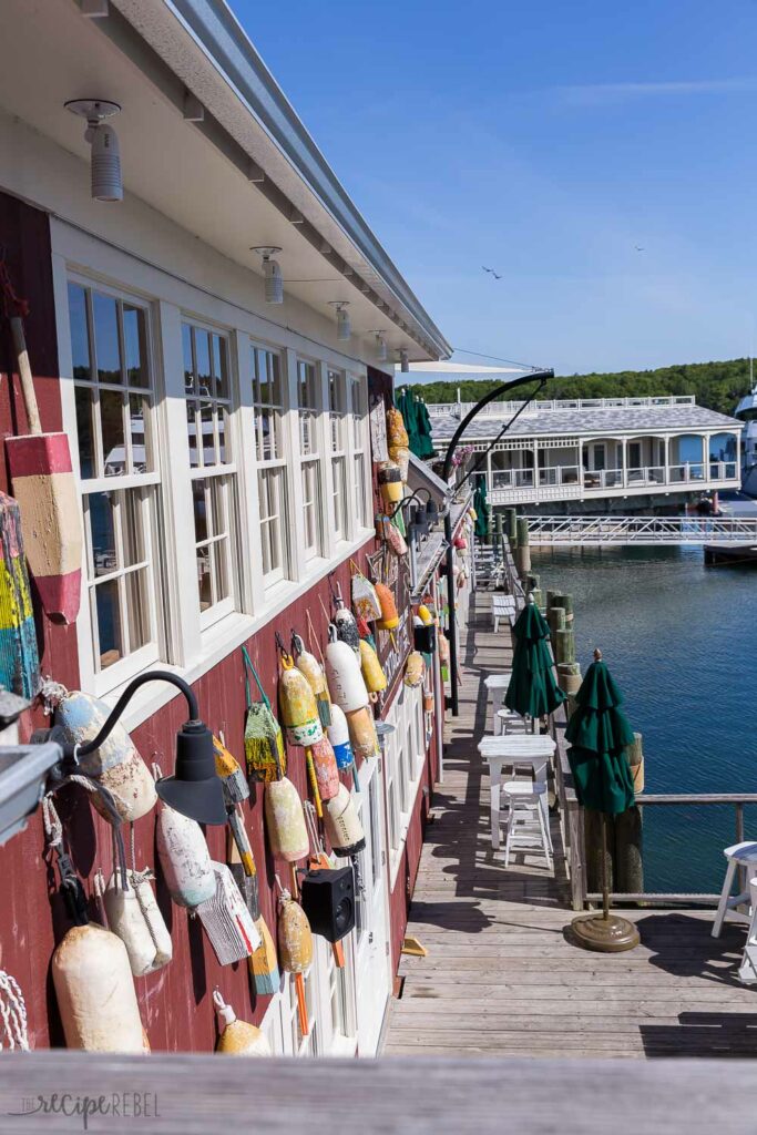 stewman's lobster pound on the water in bar harbor maine