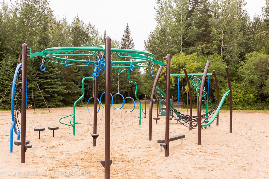 playground at falcon lake in whiteshell provincial park