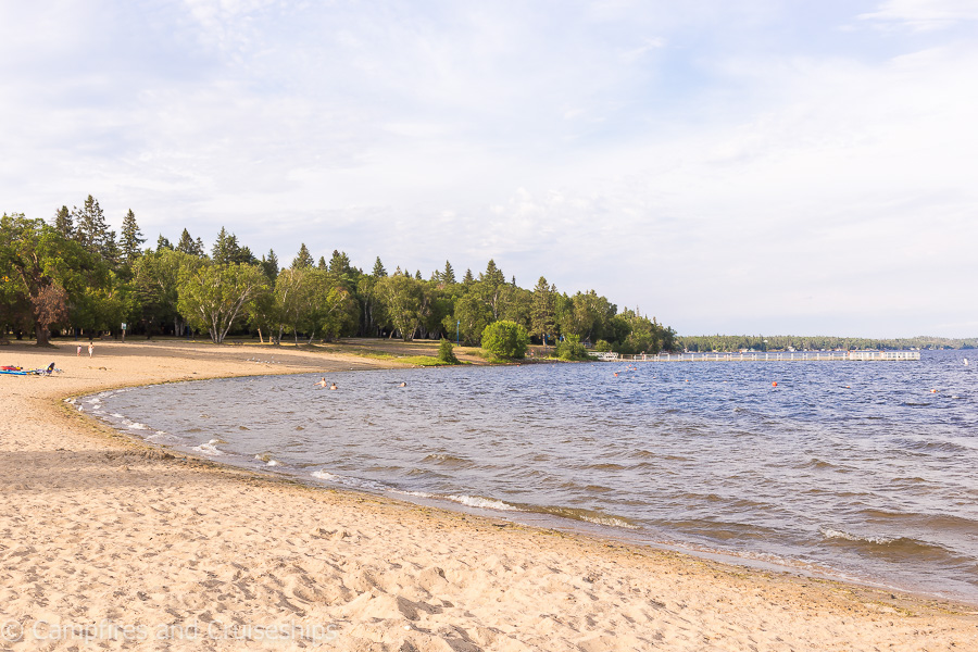 beach at falcon lake in manitoba