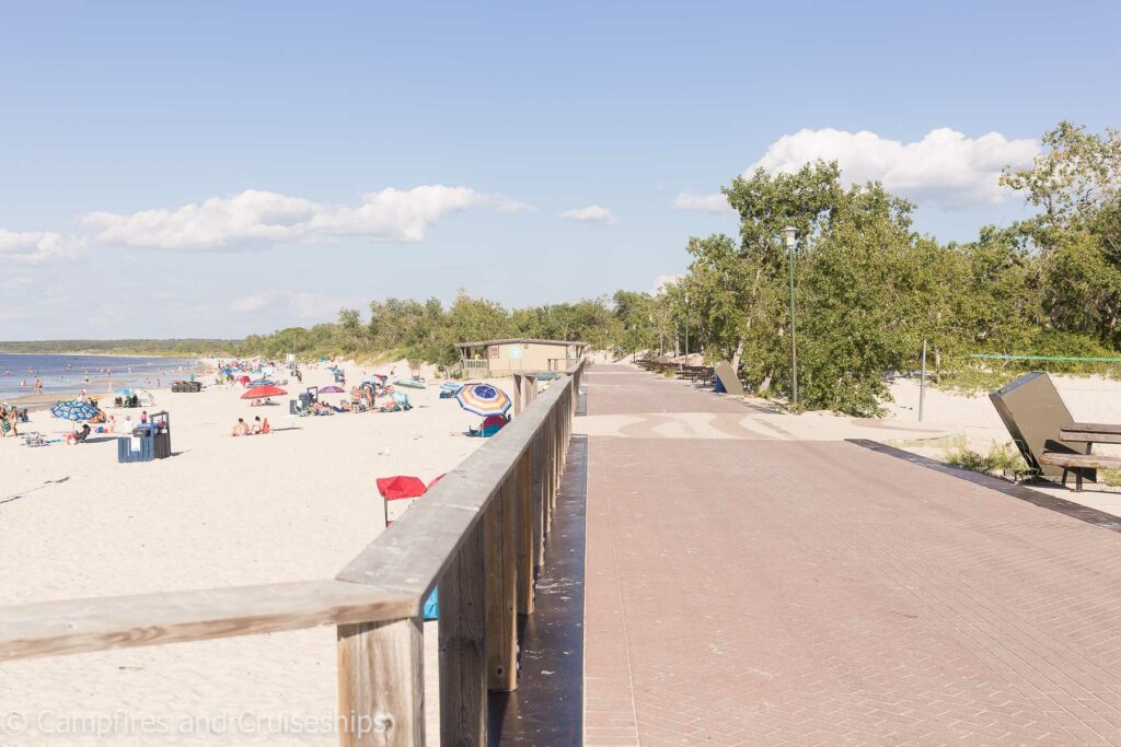 boardwalk at west beach in grand beach manitoba