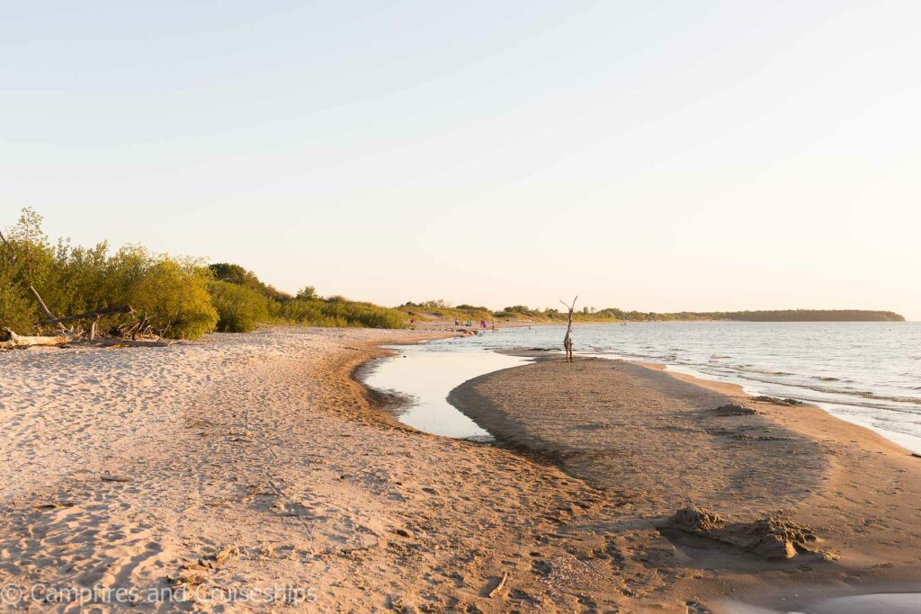 east beach at grand beach campground manitoba