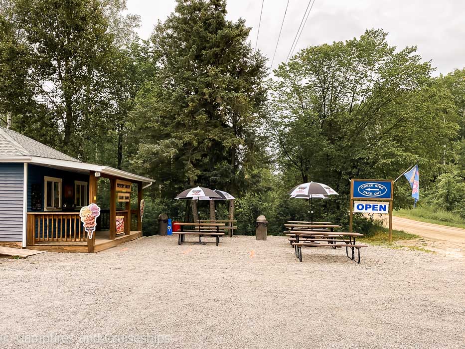 creekside takeout at nutimik lake by nutimik lodge